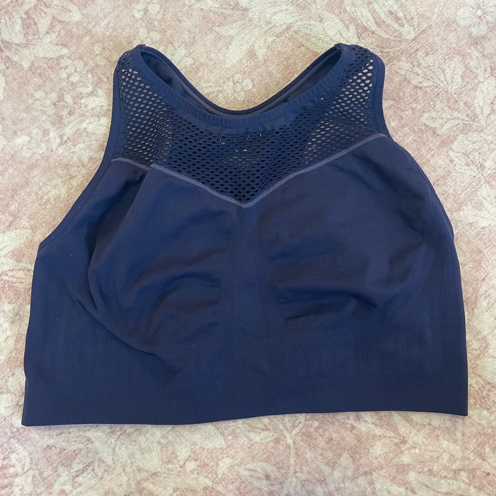 Lane Bryant Dark Blue Mesh Sports Bra